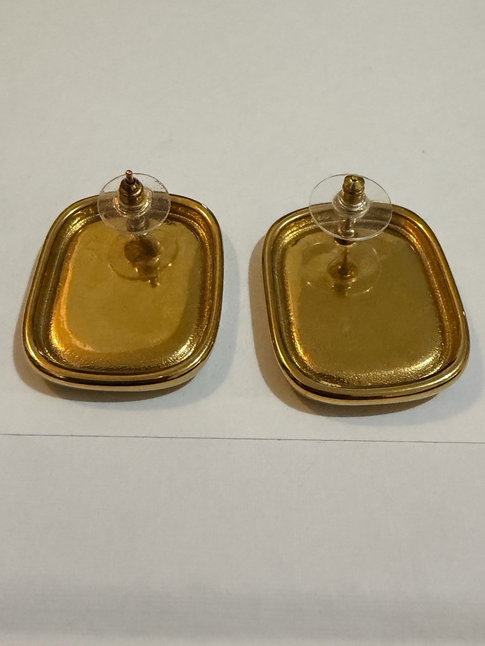 Gold and Black Statement Clip-On Earrings - Women Jewelry - Picture 7 of 8